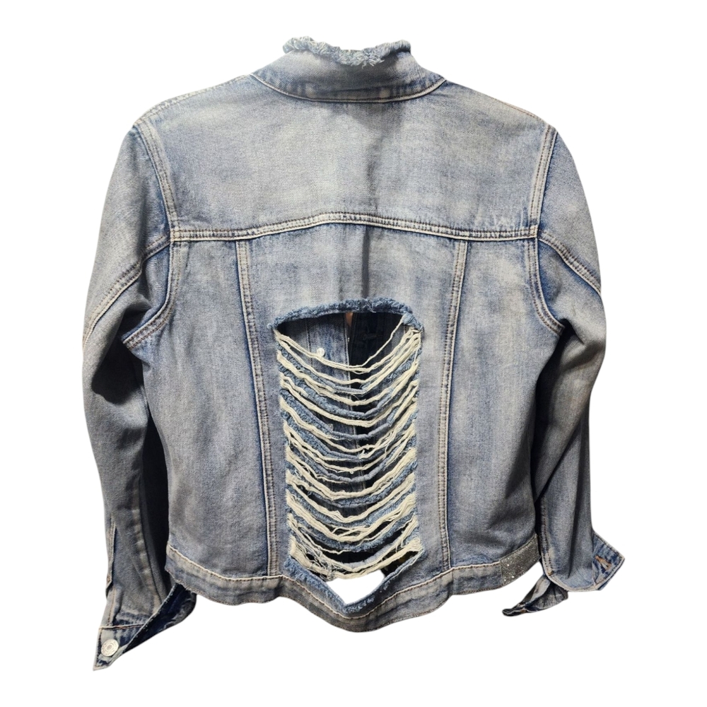 Distressed Light Blue Denim Jacket